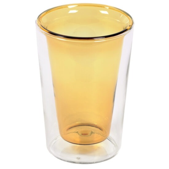 Žlutá sklenice Kave Home Aryas 300 ml