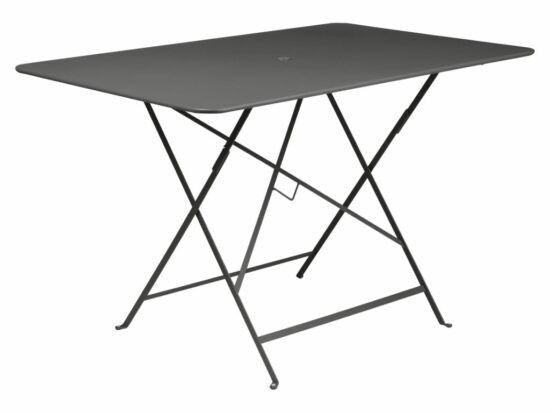 Černý kovový skládací stůl Fermob Bistro 117 x 77 cm