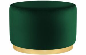 Zelený sametový puf MICADONI Goct 62 cm