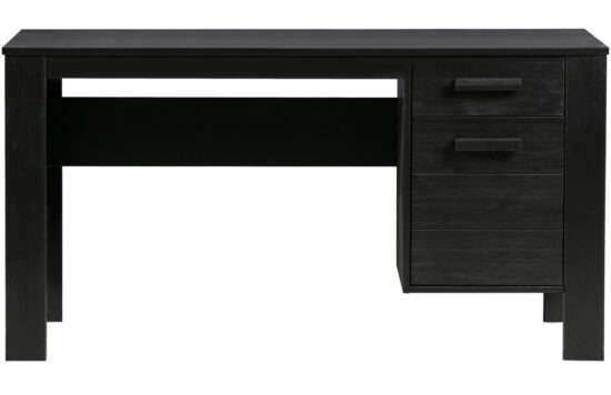 Hoorns Černý dřevěný psací stůl Koben 141 cm