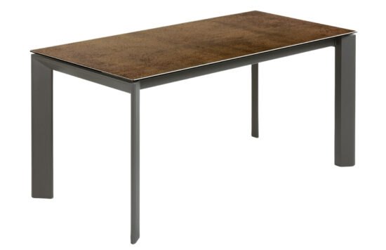 Světle hnědý keramický rozkládací jídelní stůl Kave Home Axis 160/220 x 90 cm