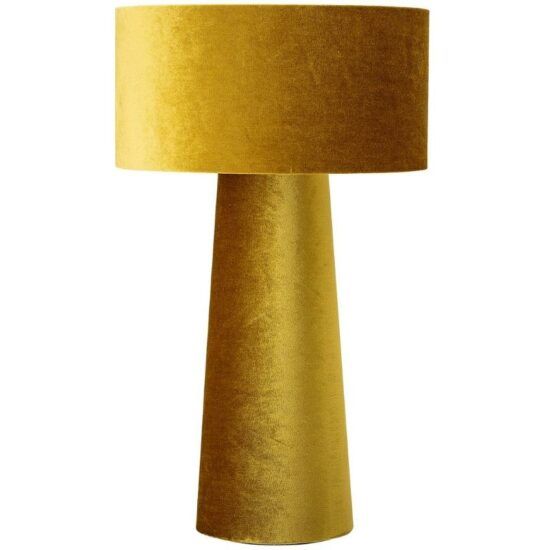 Žlutá sametová stolní lampa Bloomingville Dafna 50 cm