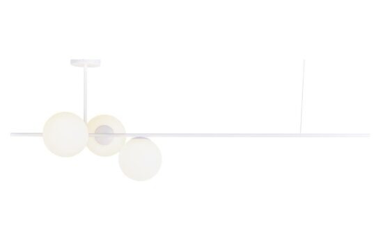 Nordic Design Bílé skleněné závěsné světlo Bubbly 150 cm