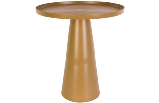 Time for home Hořčicově žlutý kovový odkládací stolek Pierro M Ø 40 cm