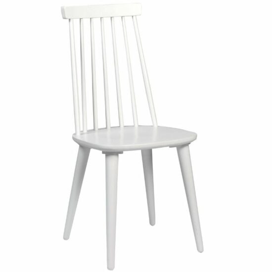 Bílá dřevěná jídelní židle ROWICO LOTTA