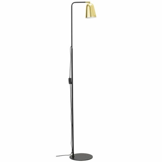 Černá kovová stojací lampa Bloomingville Vanessa 150 cm