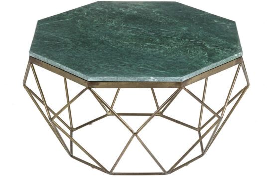 Moebel Living Zelený mramorový konferenční stolek Centurio 69 cm