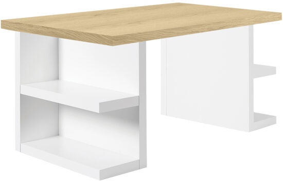 Bílý dubový pracovní stůl TEMAHOME Multi 180 x 90 cm