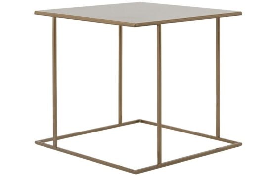 Nordic Design Zlatý kovový konferenční stolek Valter 50 x 50 cm