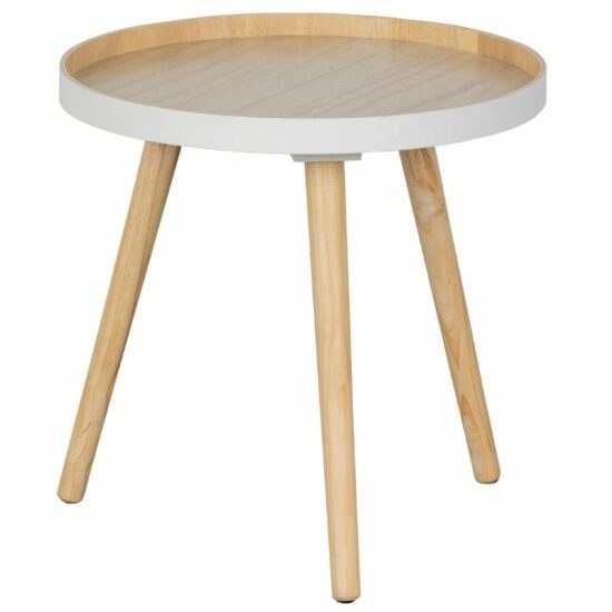Hoorns Bílý jasanový konferenční stolek Aisha 41 cm