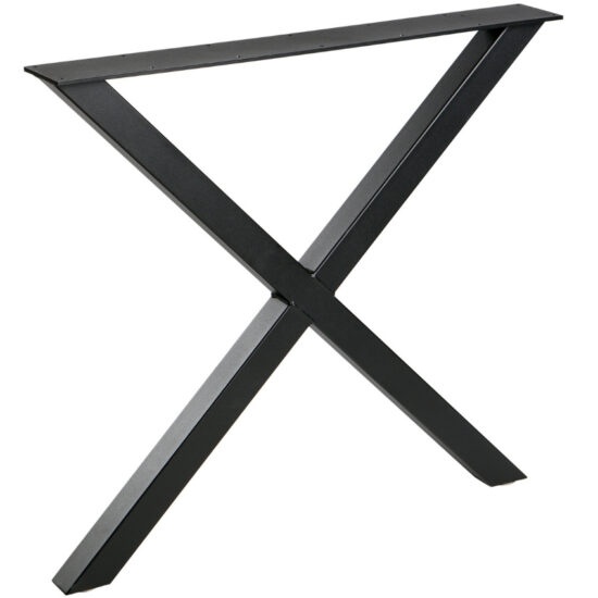 Hoorns Černá kovová podnož Alfons do tvaru X