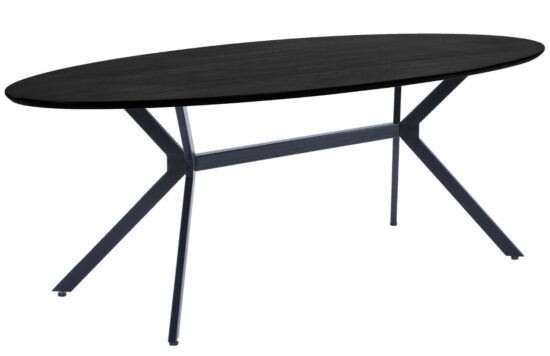 Hoorns Černý dřevěný jídelní stůl Arisa 220 x 100 cm