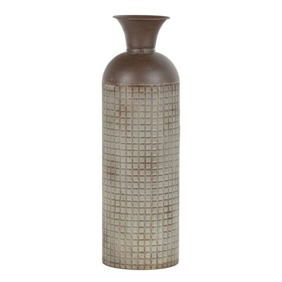 Hoorns Hnědá kovová váza Kelcey 17 cm