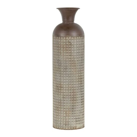 Hoorns Hnědá kovová váza Kelcey 19 cm