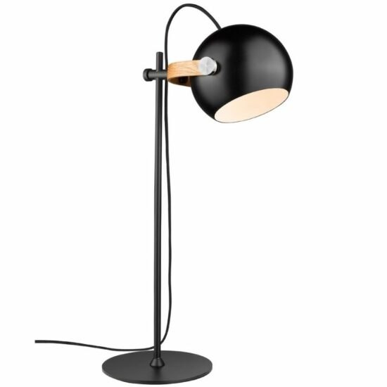 Černá kovová stolní lampa Halo Design DC