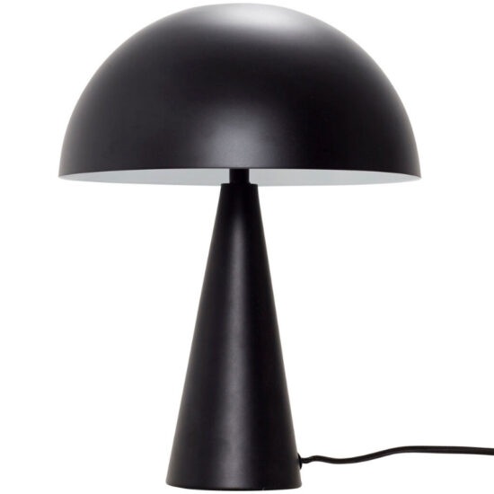 Černá kovová stolní lampa Hübsch Bunr 33 cm