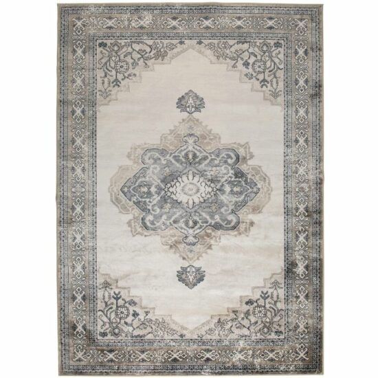 Šedý koberec s orientálními vzory DUTCHBONE Mahal 170x240 cm