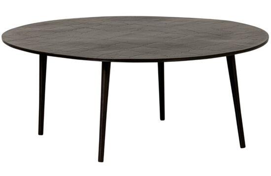 Hoorns Černý kovový konferenční stolek Kasey 100 cm