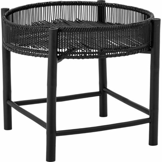Černý bambusový odkládací stolek Bloomingville Carolina 56 cm