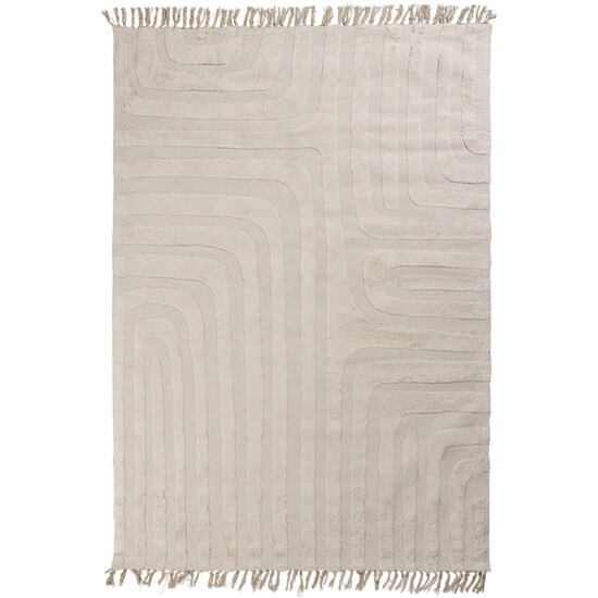 Hoorns Bílý bavlněný koberec Zola 170 x 240 cm