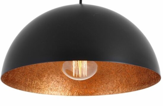 Nordic Design Černo měděné závěsné světlo Darly 35 cm