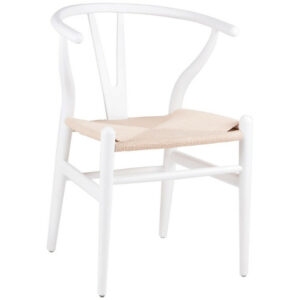 Bílá dřevěná jídelní židle Somcasa Ada