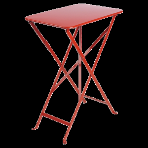 Makově červený kovový skládací stůl Fermob Bistro 37 x 57 cm