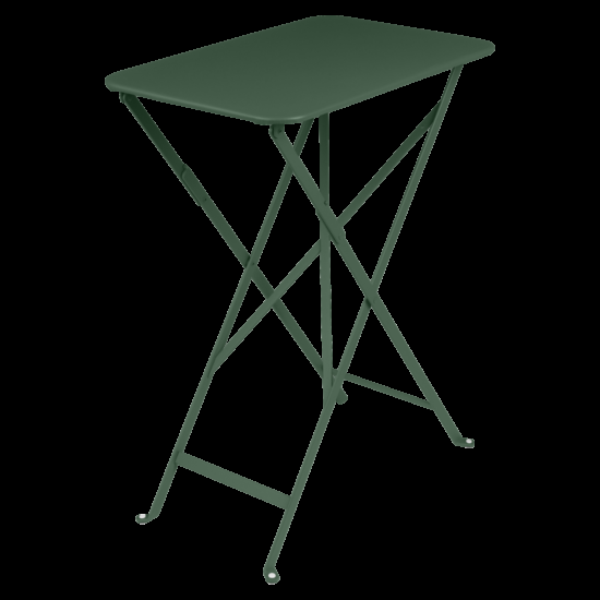 Tmavě zelený kovový skládací stůl Fermob Bistro 37 x 57 cm