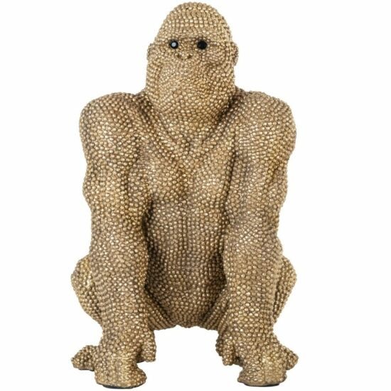 Zlatá dekorativní soška Richmond Gorilla 45 cm