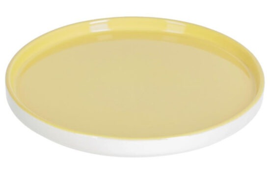 Žlutý porcelánový dezertní talíř Kave Home Midori 20