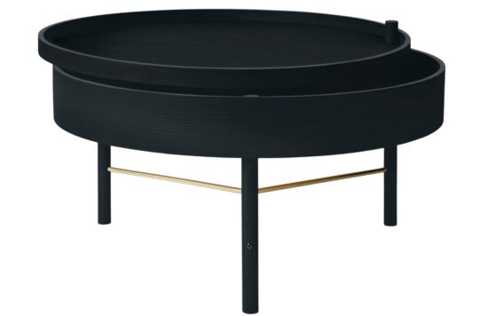 Černý jasanový konferenční stolek MENU TURNING 65 cm