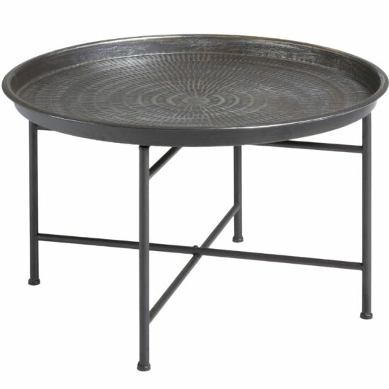 Šedý kovový konferenční stolek Kave Home Dalinea 65 cm