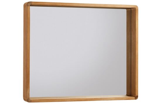 Dřevěné nástěnné zrcadlo Kave Home Kuveni 65 x 80 cm