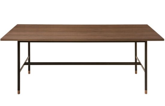 Ořechový jídelní stůl Woodman Jugend s kovovou podnoží 200 x 95 cm