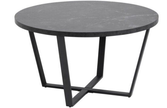 Scandi Černý mramorový konferenční stolek Calvin 77 cm