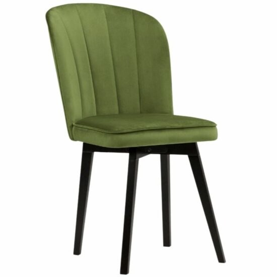 Zelená sametová jídelní židle MICADONI SKARN