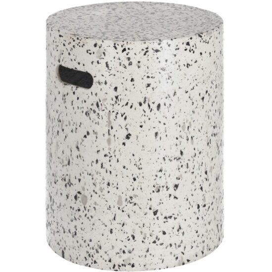 Bílý cementový odkládací stolek Kave Home Jenell 35 cm