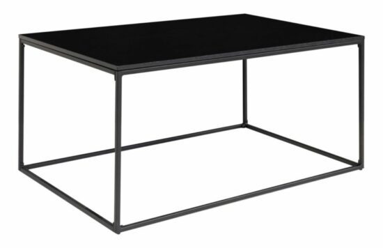 Nordic Living Černý kovový konferenční stolek Winter 90 x 60 cm
