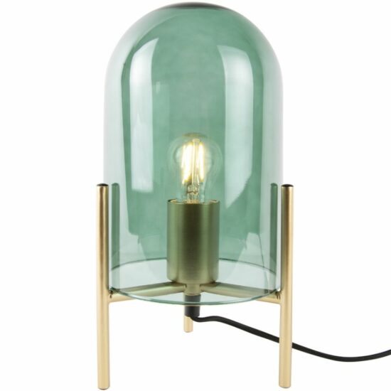 Time for home Zelená skleněná stolní lampa Higiea 30 cm