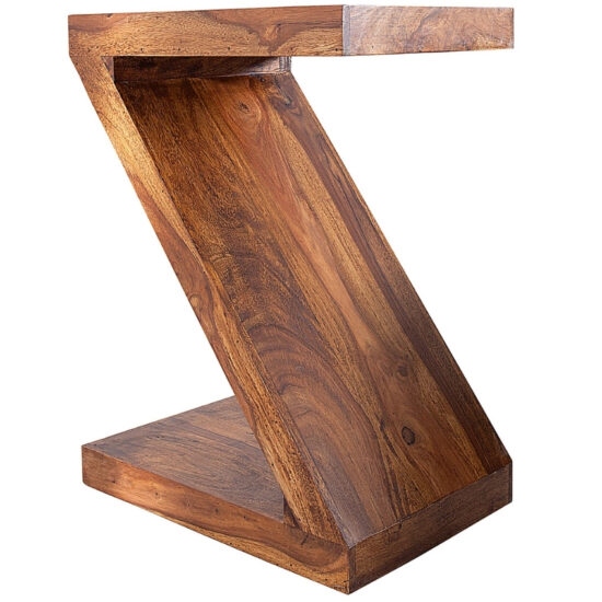 Moebel Living Přírodní masivní sheeshamový odkládací stolek Zeta 45x30 cm