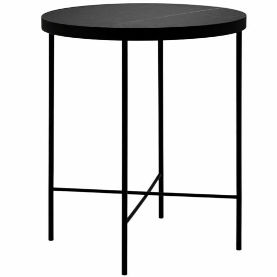 Černý mramorový konferenční stolek MICADONI STEPPE 43 cm