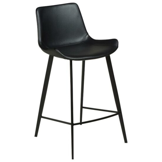 ​​​​​Dan-Form Černá koženková barová židle DAN-FORM Hype 65 cm