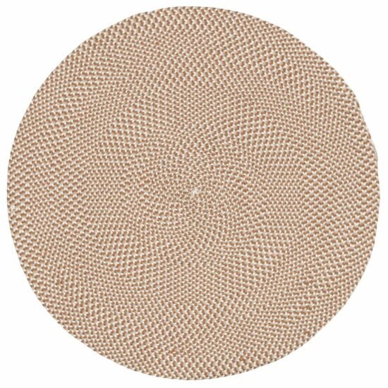 Béžový látkový koberec Kave Home Rodhe ⌀ 100 cm