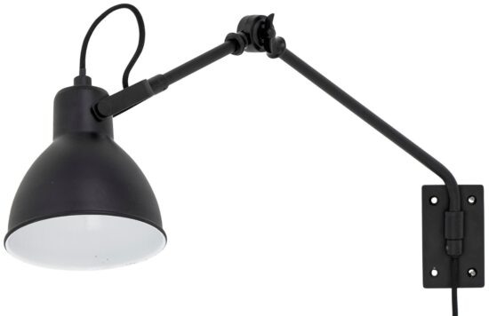 Černá kovová nástěnná lampa Bloomingville Jili 16 cm