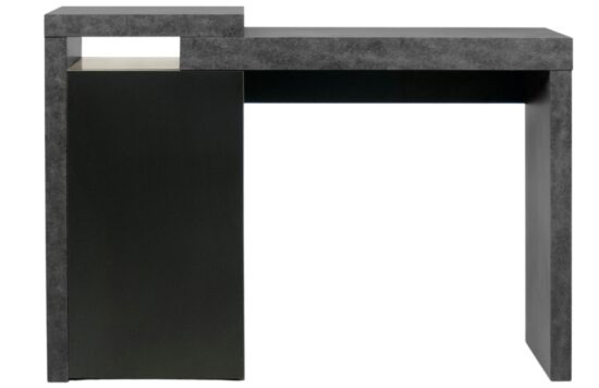 Betonově šedý pracovní stůl TEMAHOME Detroit 119 x 35 cm