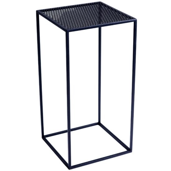 Nordic Design Černý kovový odkládací stolek Trixom 30 x 30 cm