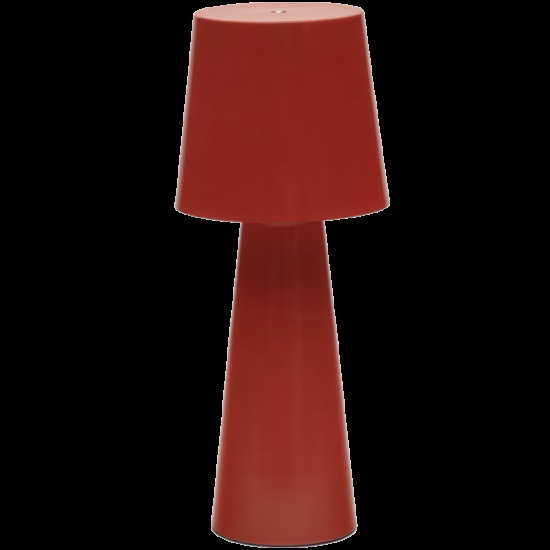 Červená kovová stolní LED lampa Kave Home Arenys S