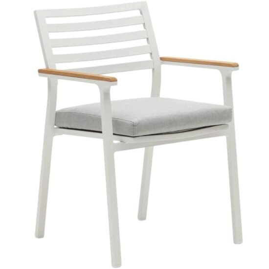 Bílá kovová zahradní židle Kave Home Bona