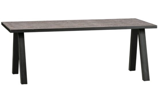 Hoorns Hnědý teakový jídelní stůl Urgento 220 x 90 cm