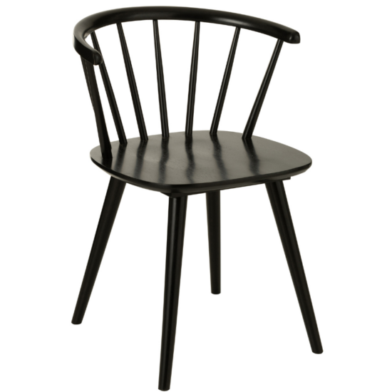 Černá dřevěná jídelní židle J-line Vence